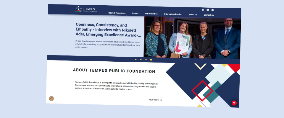 Ajánló grafika a Tempus Public Foundation turns 30 - Celebrates with a new website című tartalomhoz.